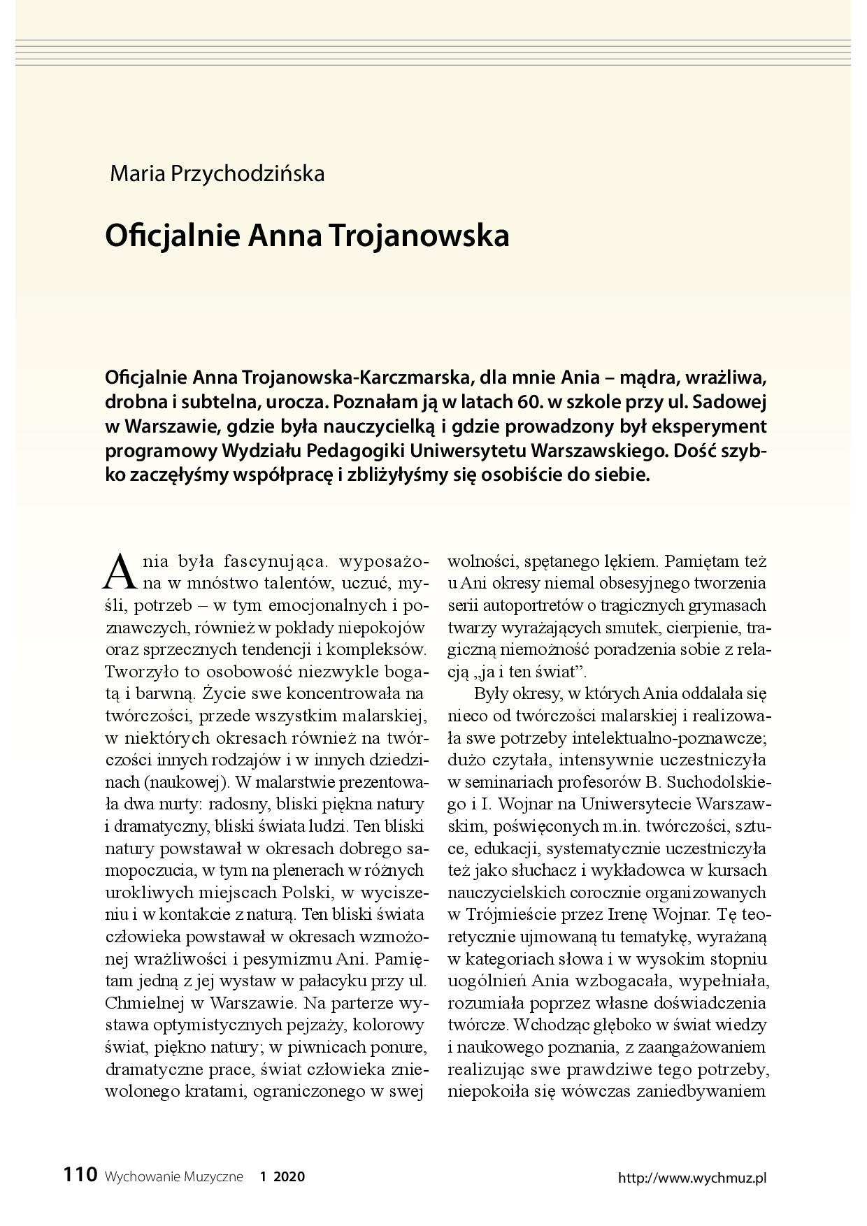 Oficjalnie Anna Trojanowska