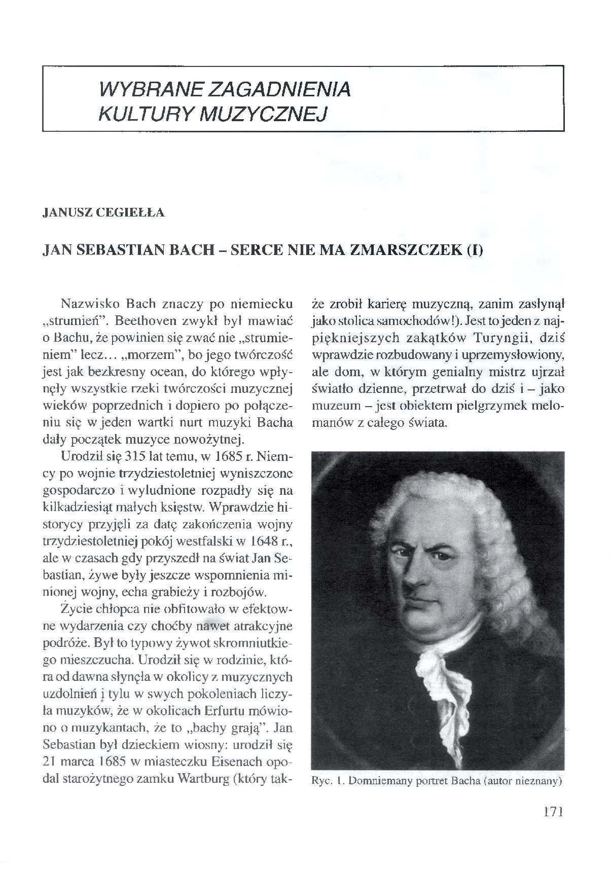 Jan Sebastian Bach − serce nie ma zmarszczek