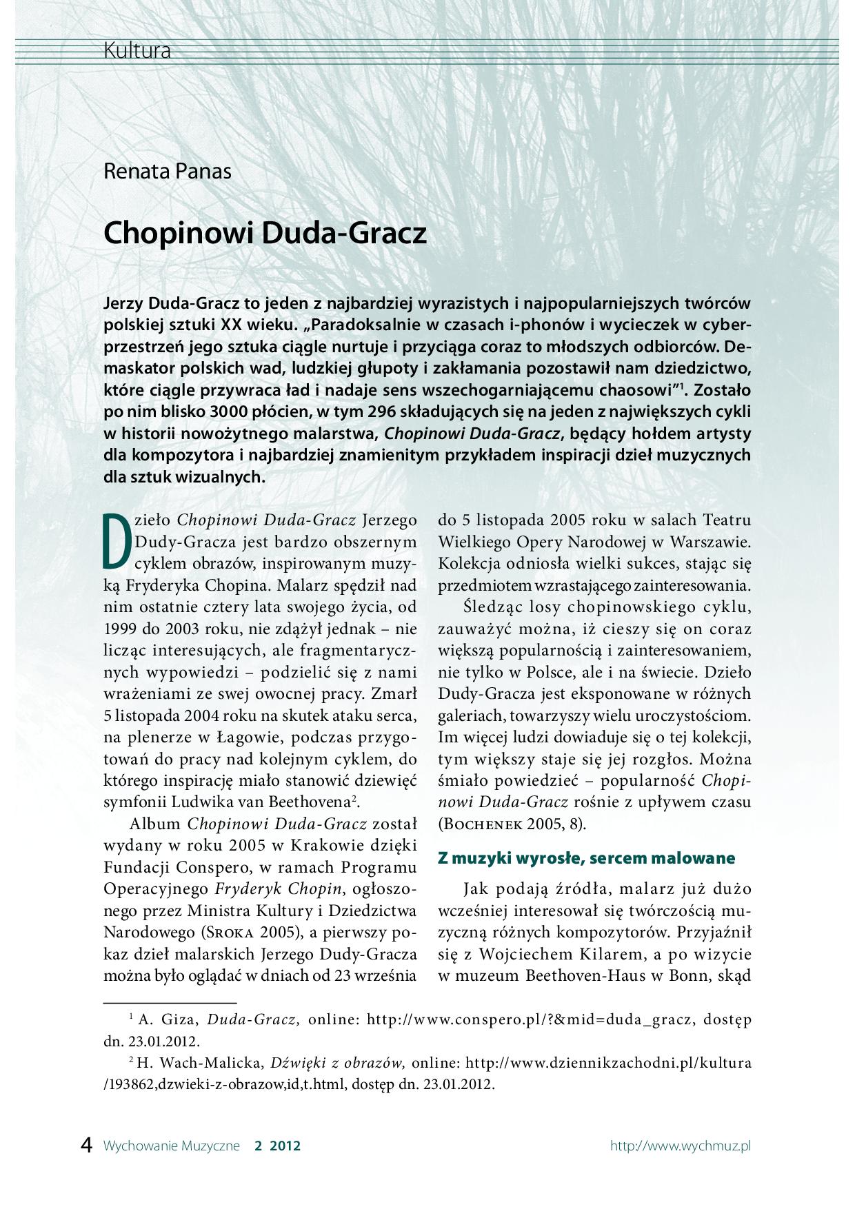 Chopinowi Duda-Gracz