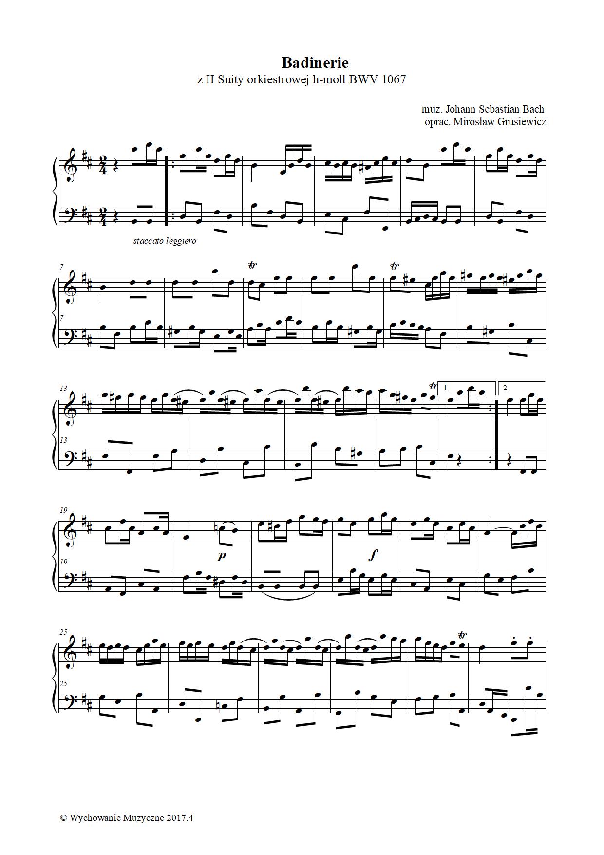 Badinerie z II Suity orkiestrowej h-moll BWV 1067
